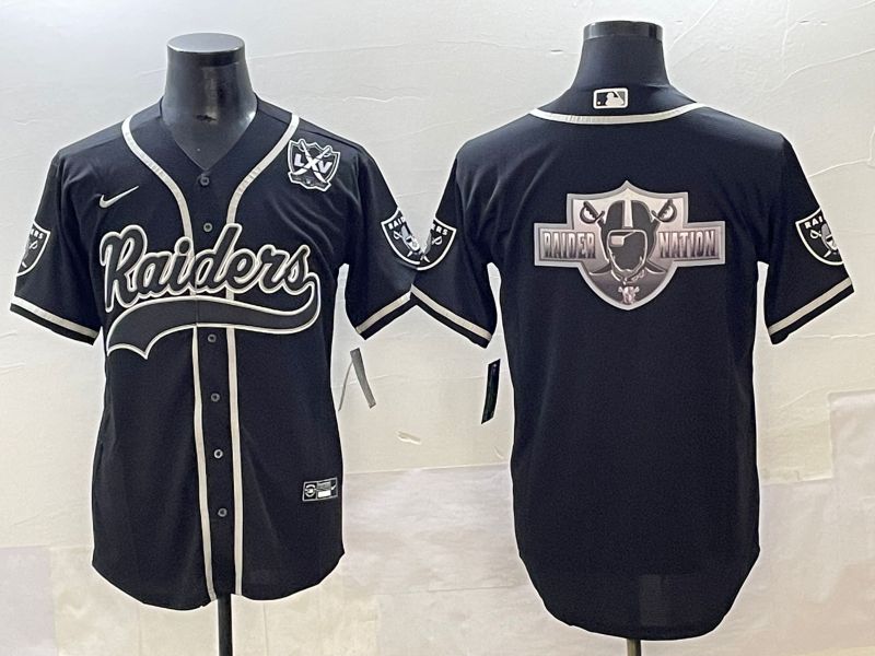 Men 2025 Oakland Raiders Blank Black Joint Name Nike Limited NFL Jersey style 26